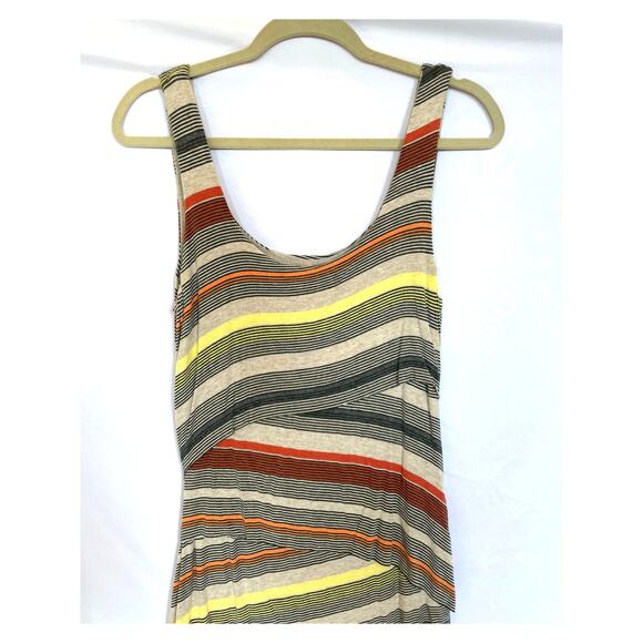 Bailey 44 Maia Column Striped Bodycon Stretchy Tank Dress, Cream, Coral, Medium - Picture 4 of 6